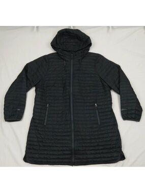 Eddie Bauer Down 650 Quilted Hooded Full Zip Long Puffer Parka Coat Jacket 1X